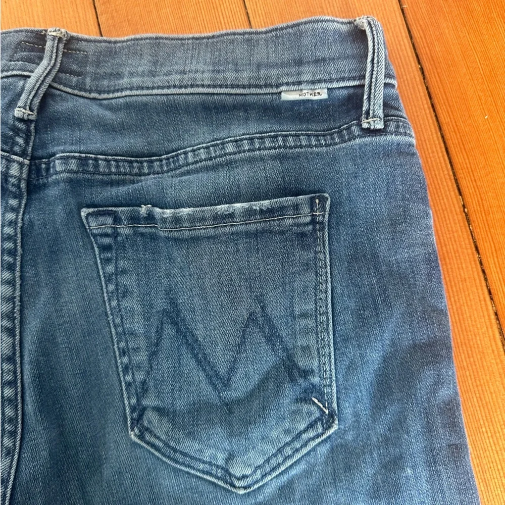 Mother Women’s The Rascal Ankle Step Fray Jeans In Field Of Dreams Wash Size 28